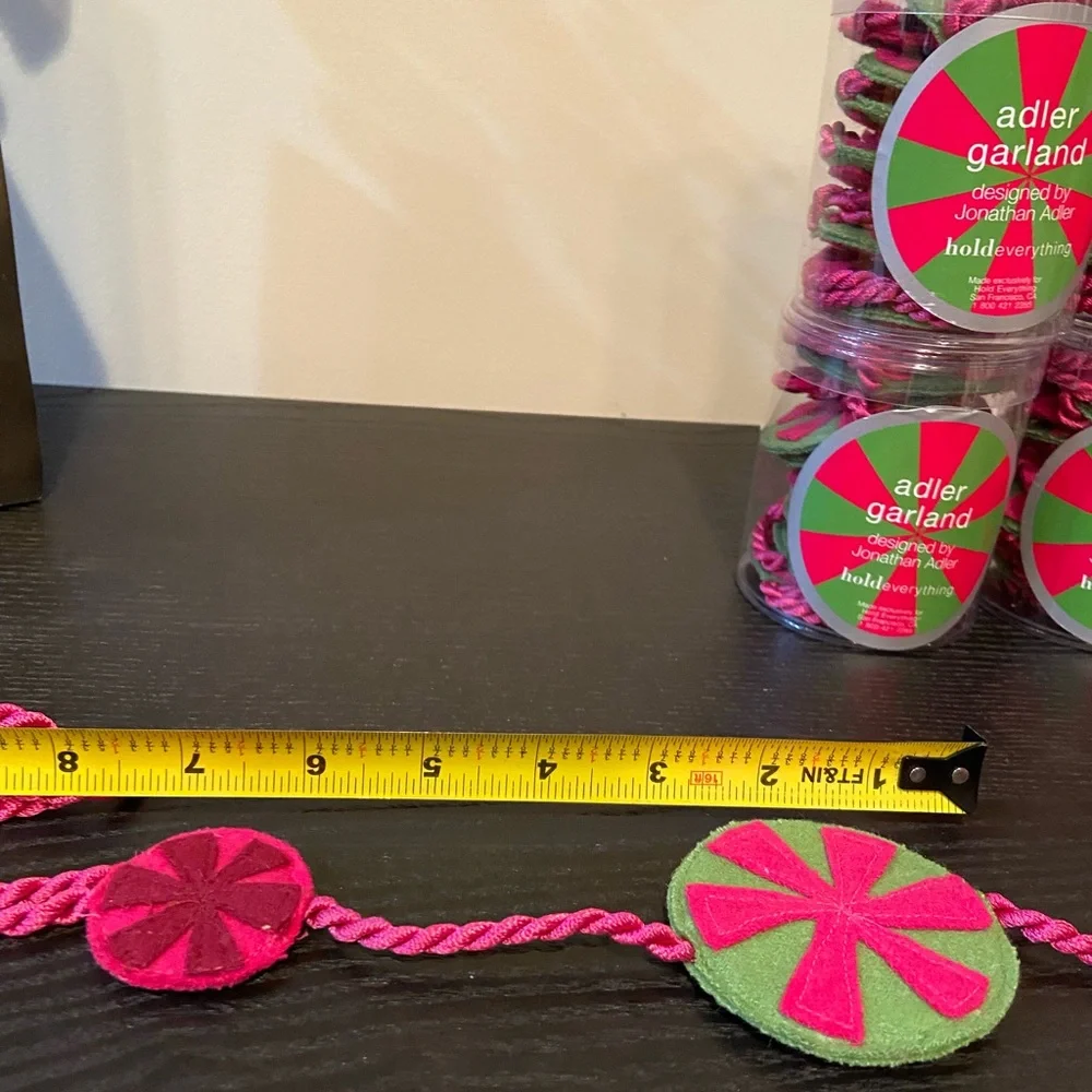 Jonathan Adler Pink and Green Holiday Garland
